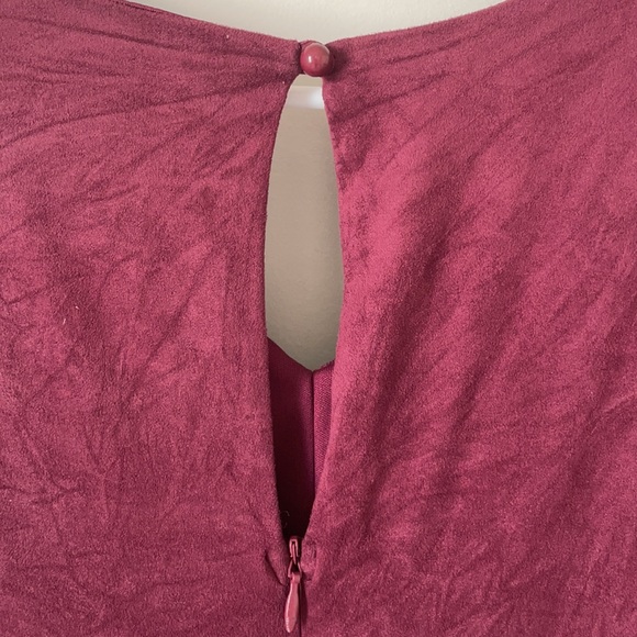 Altar’d State Burgundy Long Sleeve Romper - Picture 5 of 6